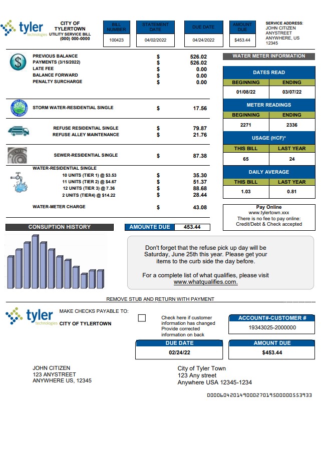  Minol USA business utility bill 